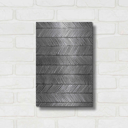 Luxe Metal Art 'Modern Monochrome I' by Grace Popp, Metal Wall Art,12x16
