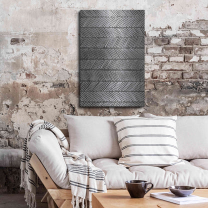 Luxe Metal Art 'Modern Monochrome I' by Grace Popp, Metal Wall Art,24x36