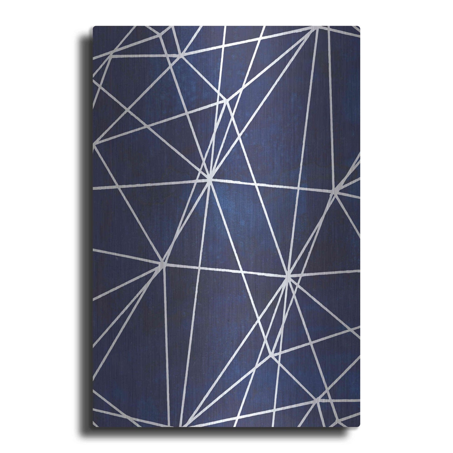 Luxe Metal Art 'Indigo Pattern V' by Grace Popp, Metal Wall Art
