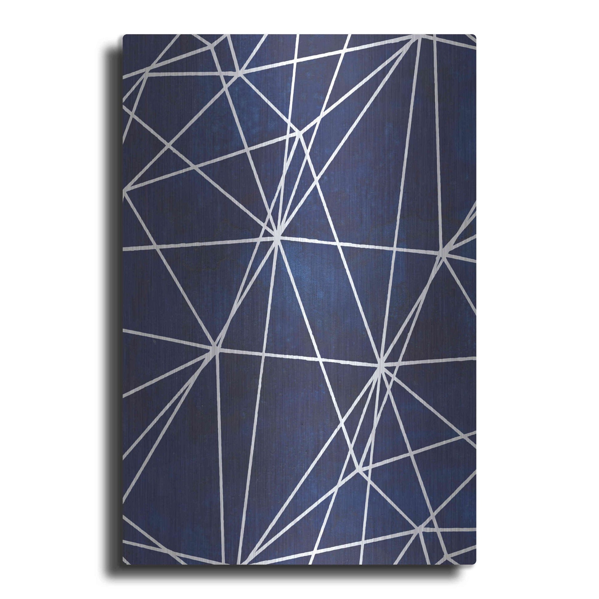 Luxe Metal Art 'Indigo Pattern V' by Grace Popp, Metal Wall Art