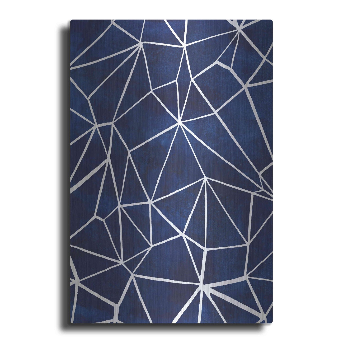 Luxe Metal Art 'Indigo Pattern III' by Grace Popp, Metal Wall Art