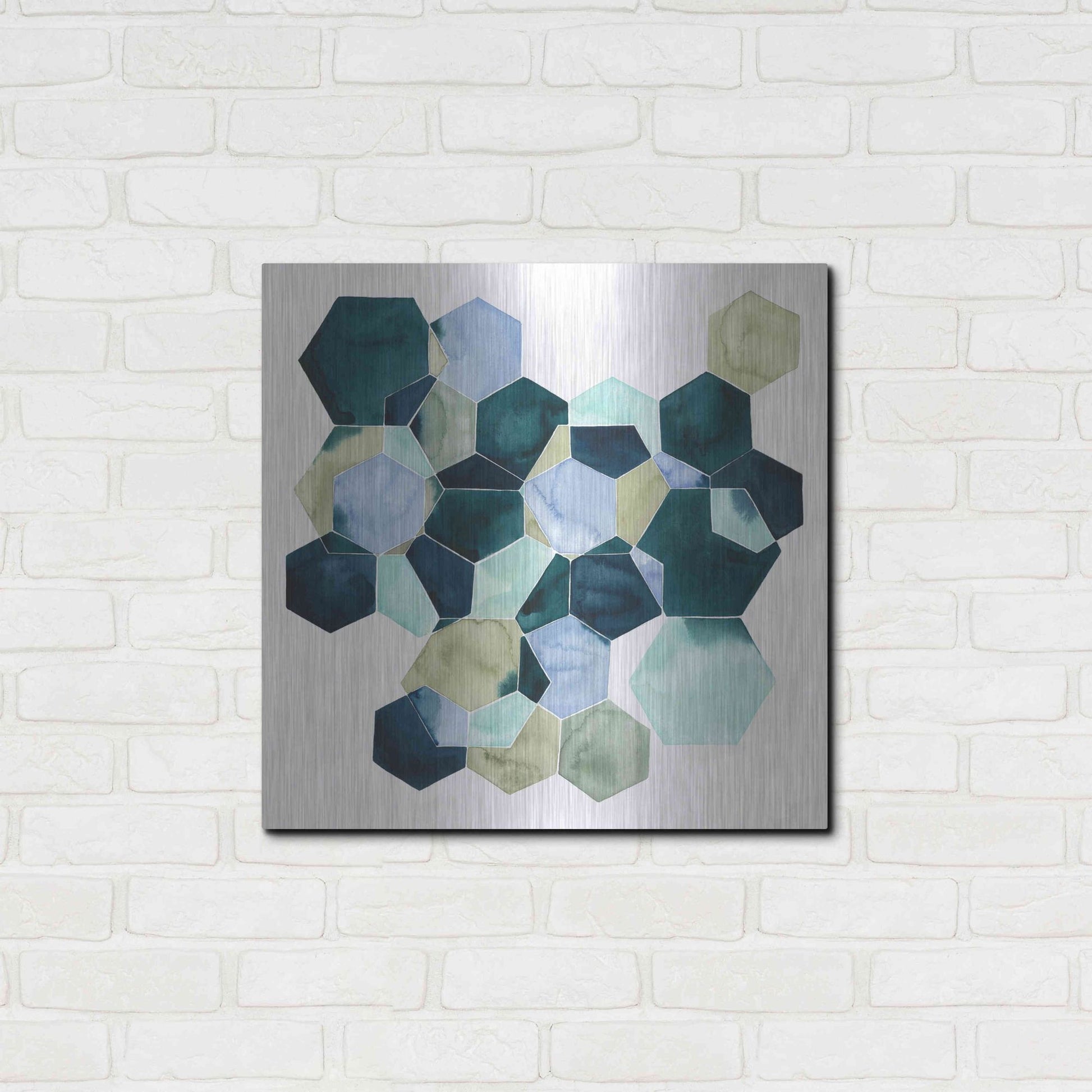 Luxe Metal Art 'Crystallize II' by Grace Popp, Metal Wall Art,24x24