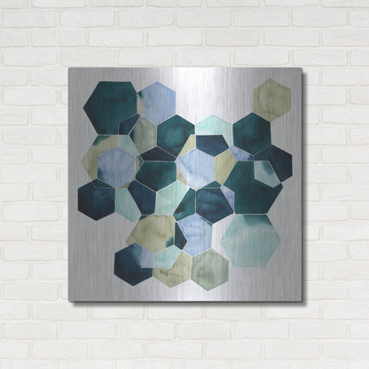 Luxe Metal Art 'Crystallize II' by Grace Popp, Metal Wall Art,36x36