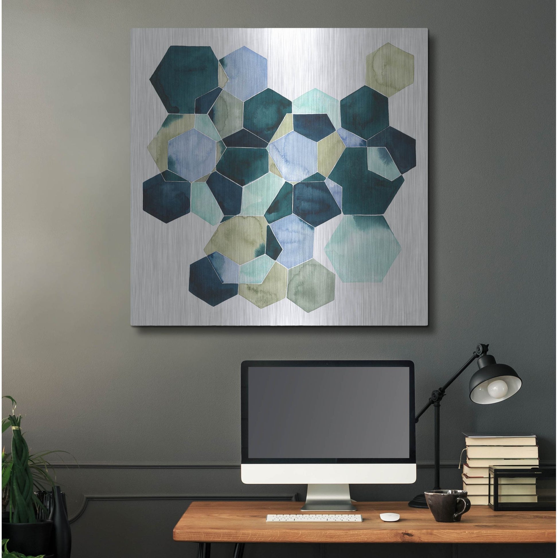 Luxe Metal Art 'Crystallize II' by Grace Popp, Metal Wall Art,36x36