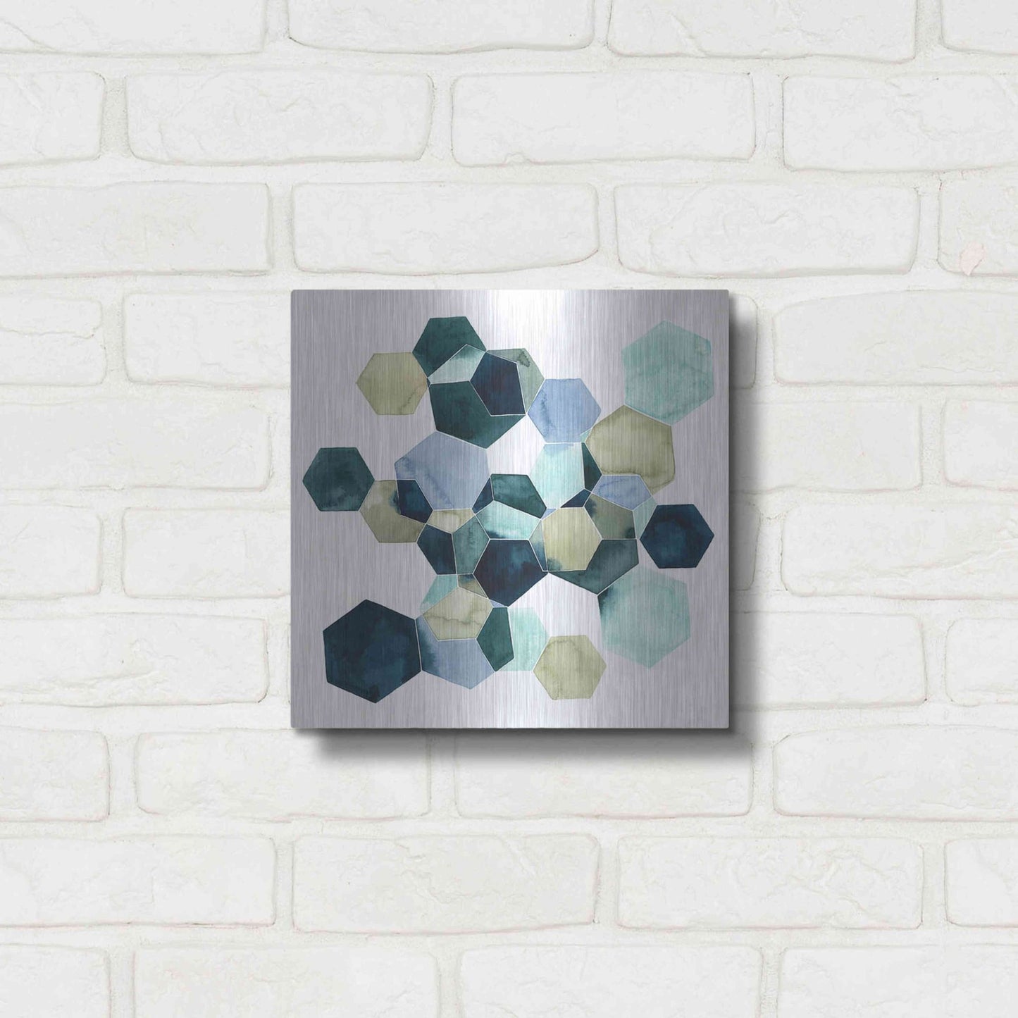 Luxe Metal Art 'Crystallize I' by Grace Popp, Metal Wall Art,12x12