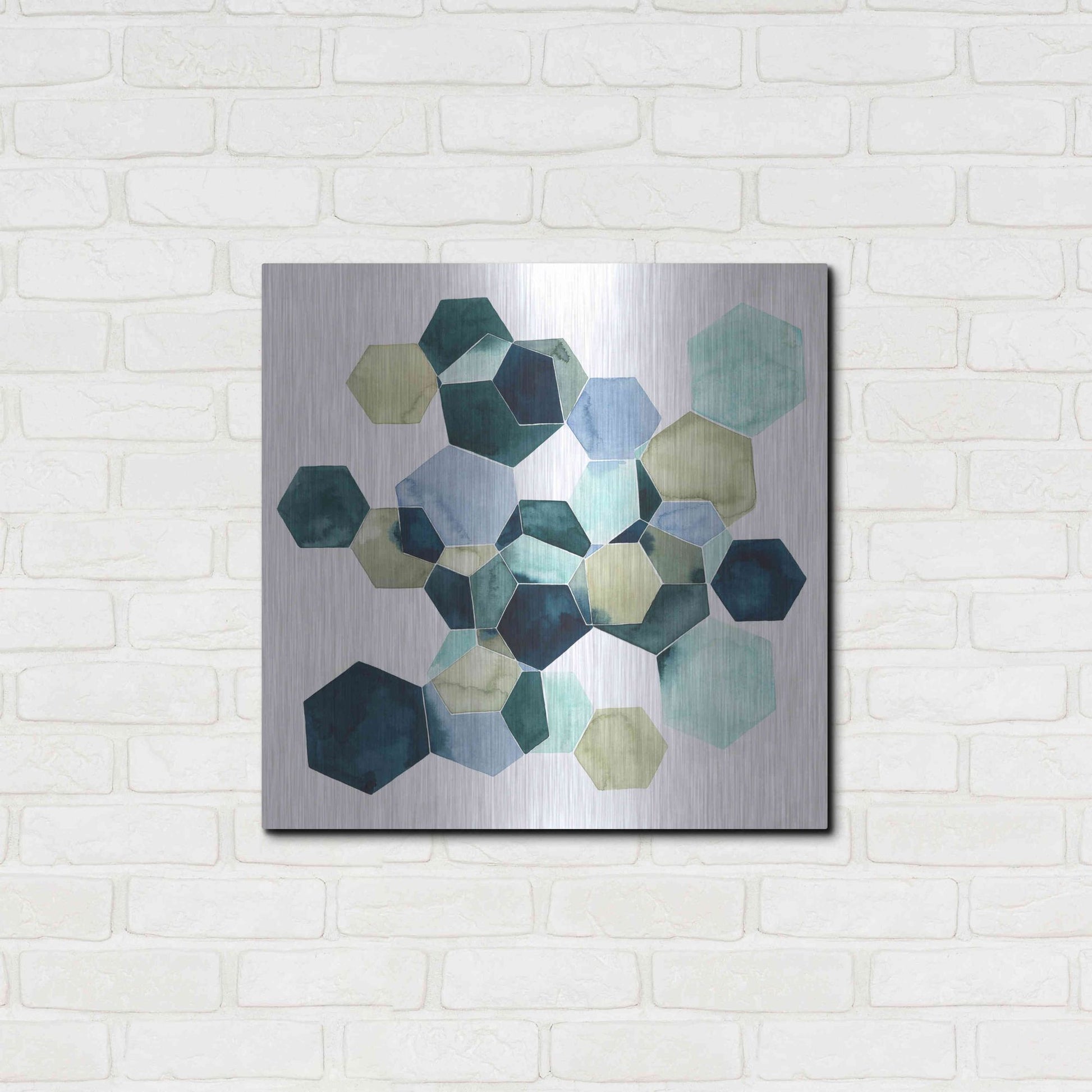 Luxe Metal Art 'Crystallize I' by Grace Popp, Metal Wall Art,24x24