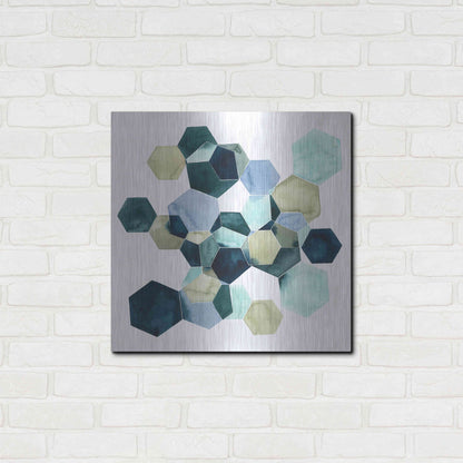 Luxe Metal Art 'Crystallize I' by Grace Popp, Metal Wall Art,24x24