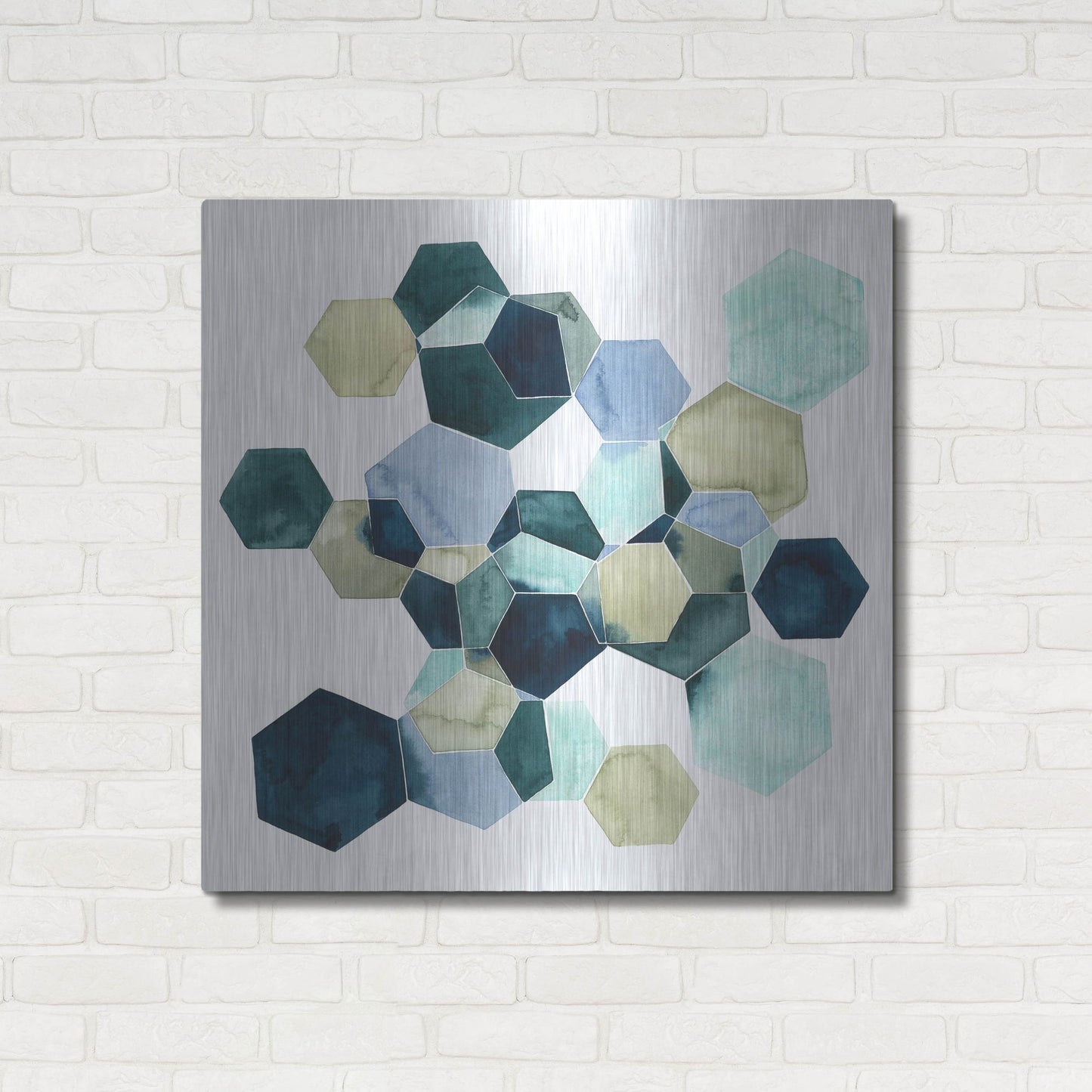 Luxe Metal Art 'Crystallize I' by Grace Popp, Metal Wall Art,36x36