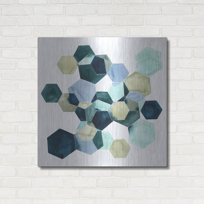 Luxe Metal Art 'Crystallize I' by Grace Popp, Metal Wall Art,36x36