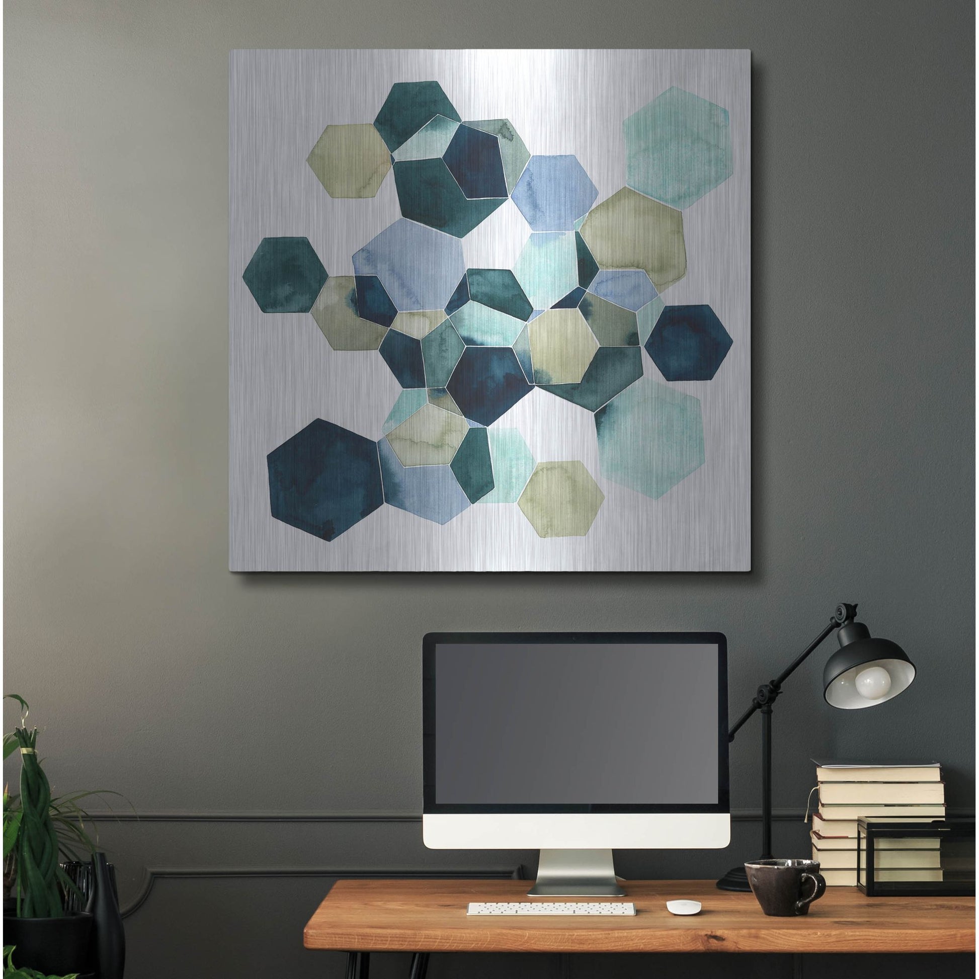 Luxe Metal Art 'Crystallize I' by Grace Popp, Metal Wall Art,36x36