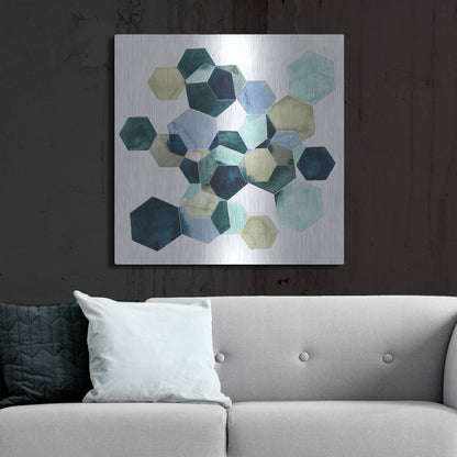 Luxe Metal Art 'Crystallize I' by Grace Popp, Metal Wall Art,36x36