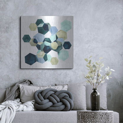 Luxe Metal Art 'Crystallize I' by Grace Popp, Metal Wall Art,36x36