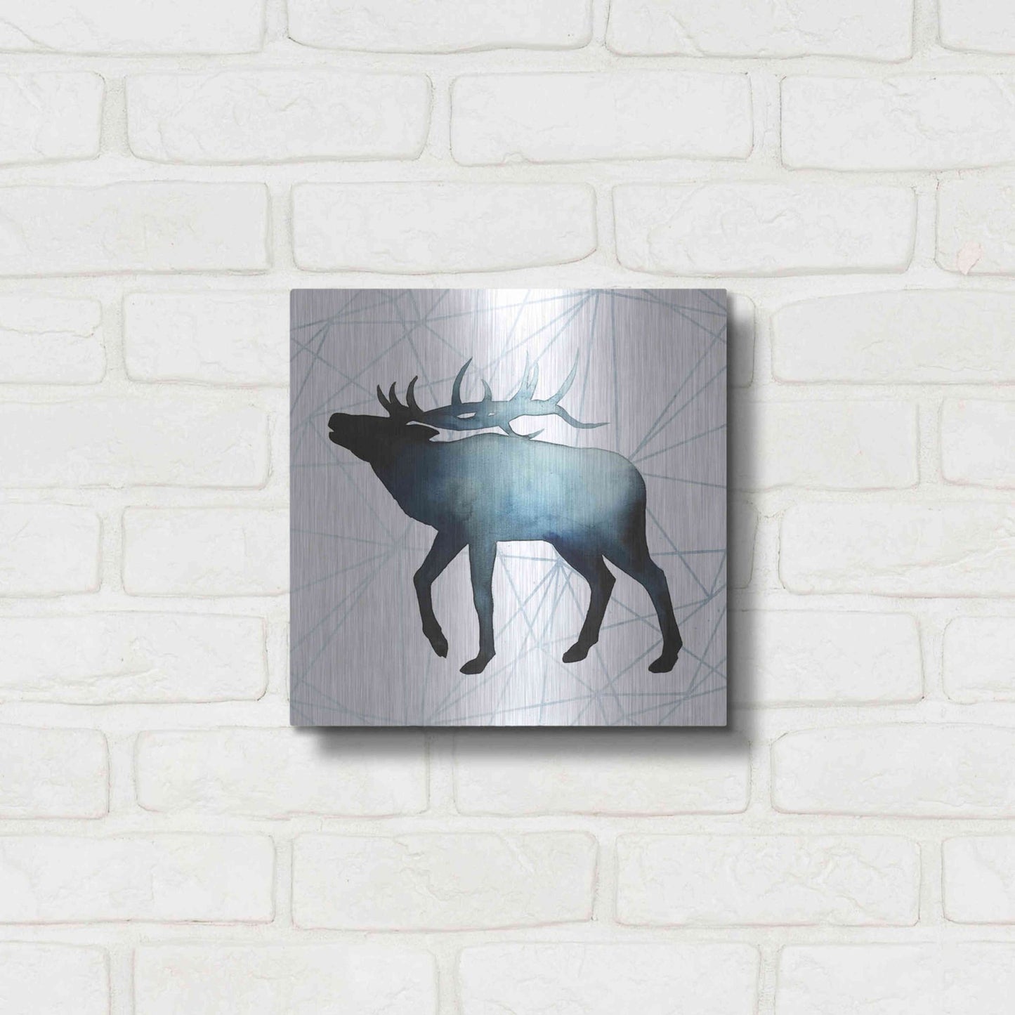 Luxe Metal Art 'Animal Silhouettes VI' by Grace Popp, Metal Wall Art,12x12