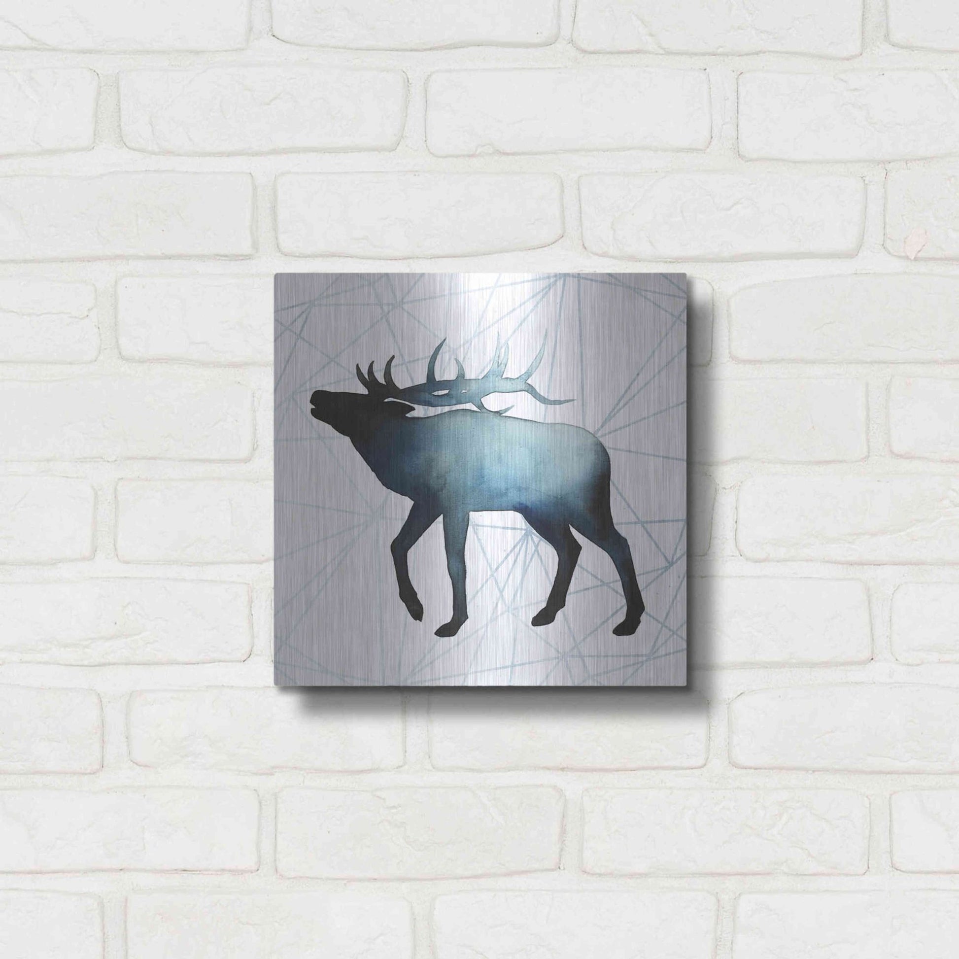 Luxe Metal Art 'Animal Silhouettes VI' by Grace Popp, Metal Wall Art,12x12