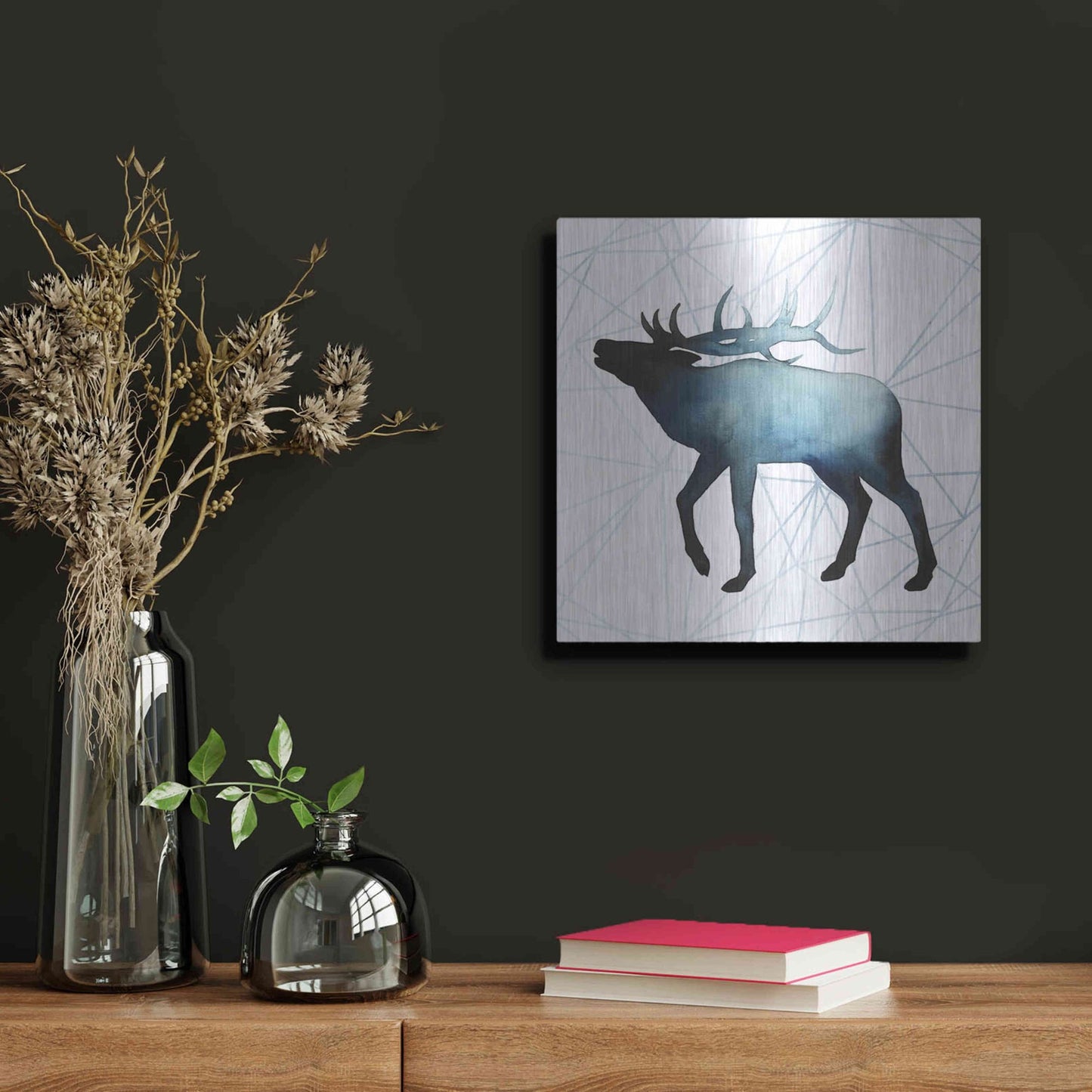 Luxe Metal Art 'Animal Silhouettes VI' by Grace Popp, Metal Wall Art,12x12