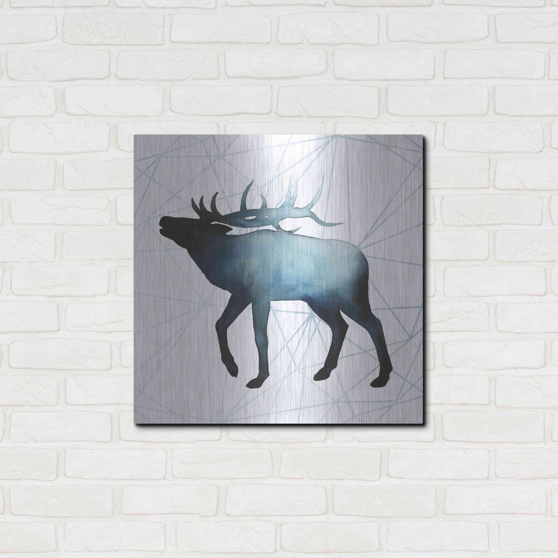 Luxe Metal Art 'Animal Silhouettes VI' by Grace Popp, Metal Wall Art,24x24