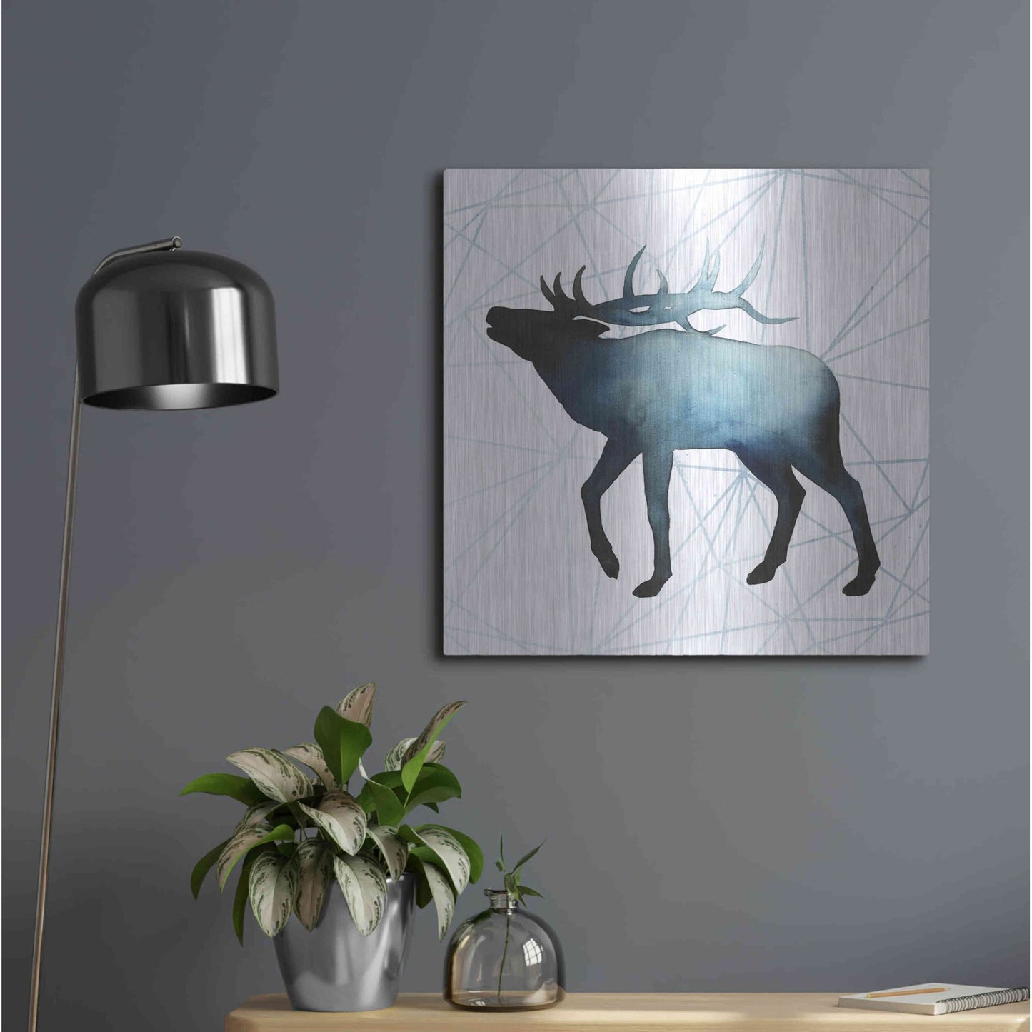 Luxe Metal Art 'Animal Silhouettes VI' by Grace Popp, Metal Wall Art,24x24