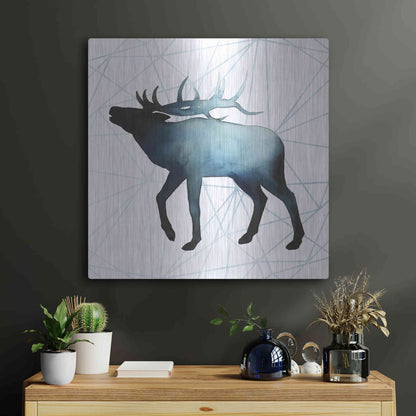 Luxe Metal Art 'Animal Silhouettes VI' by Grace Popp, Metal Wall Art,24x24