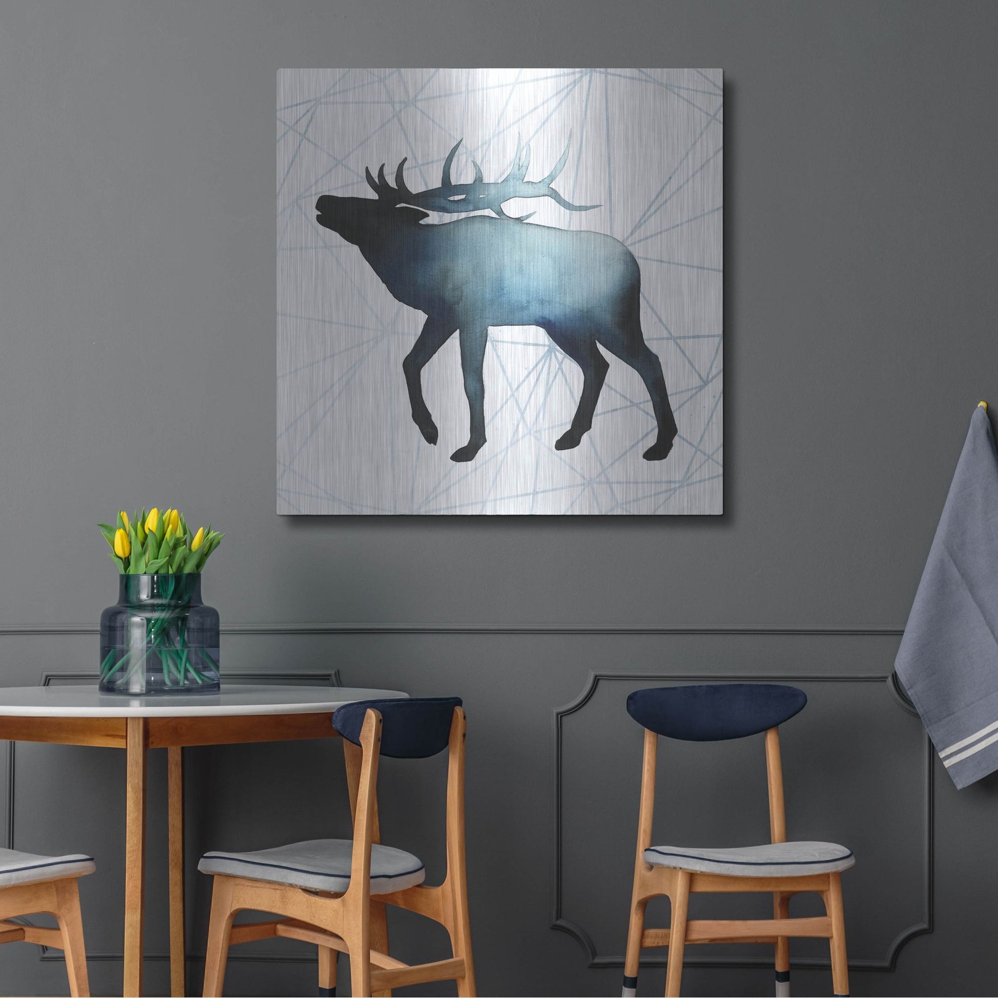 Luxe Metal Art 'Animal Silhouettes VI' by Grace Popp, Metal Wall Art,36x36