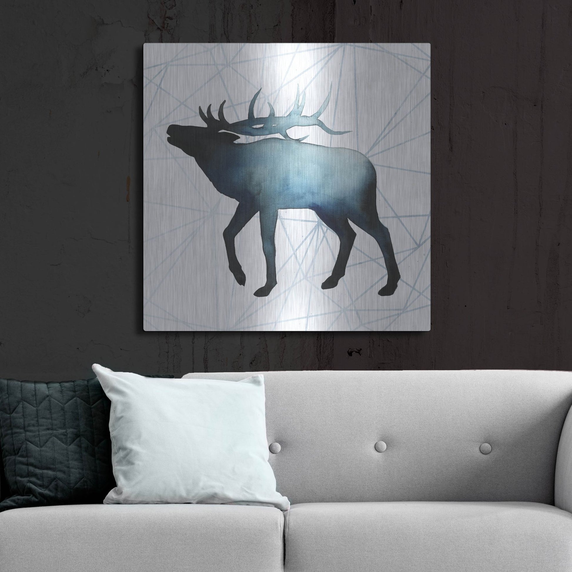 Luxe Metal Art 'Animal Silhouettes VI' by Grace Popp, Metal Wall Art,36x36