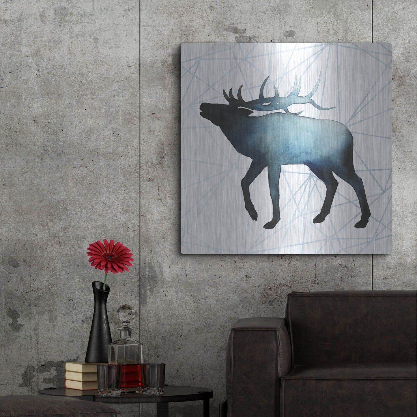 Luxe Metal Art 'Animal Silhouettes VI' by Grace Popp, Metal Wall Art,36x36