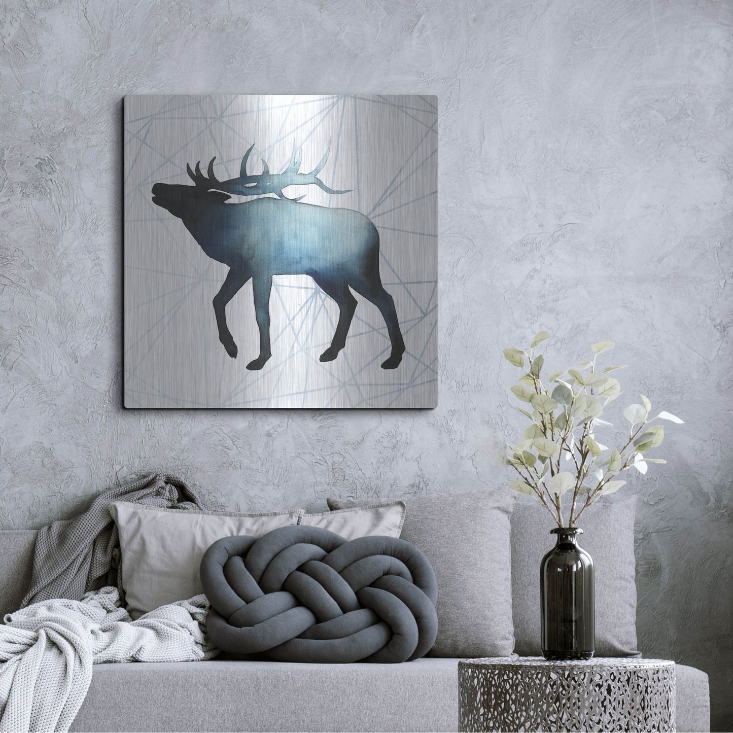 Luxe Metal Art 'Animal Silhouettes VI' by Grace Popp, Metal Wall Art,36x36