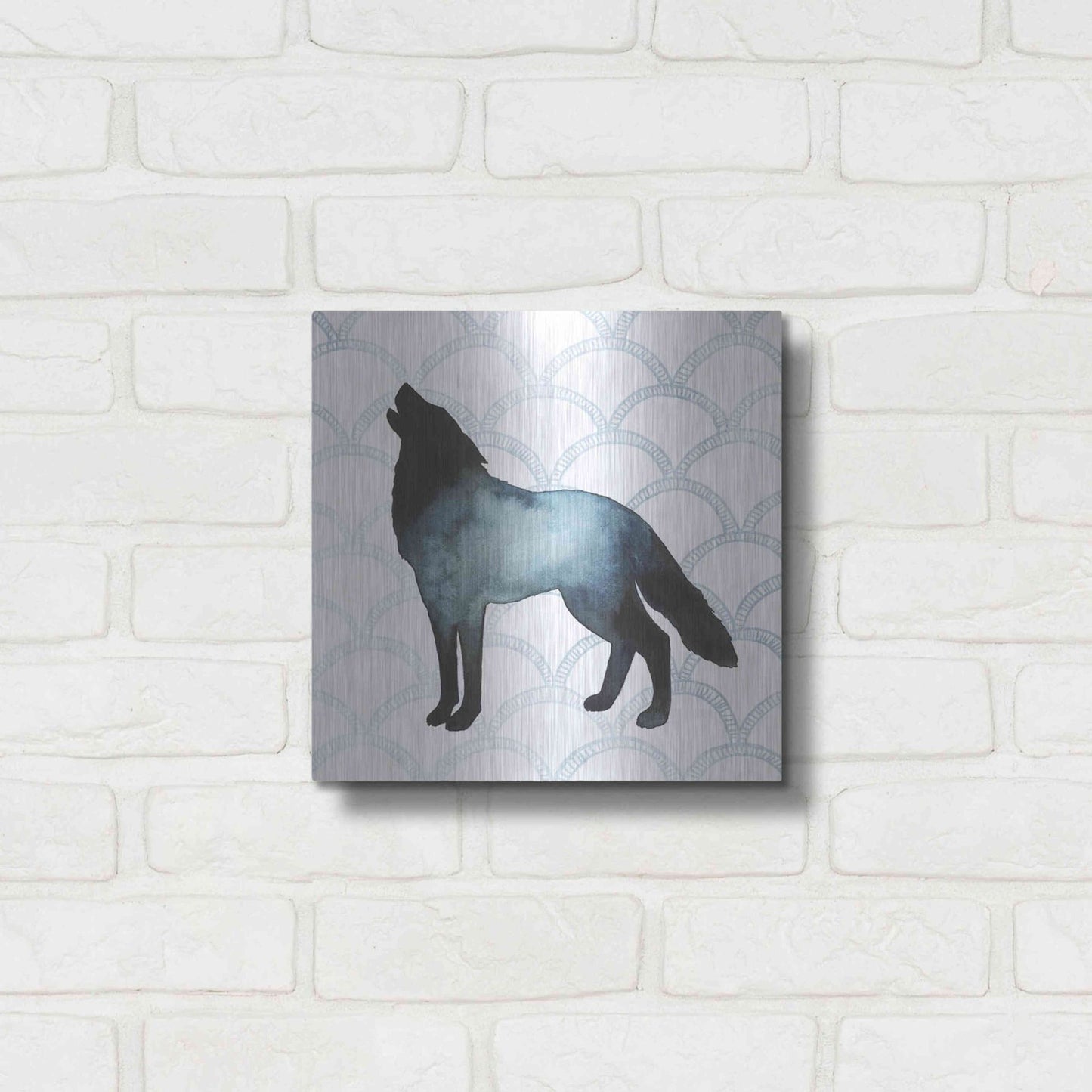 Luxe Metal Art 'Animal Silhouettes V' by Grace Popp, Metal Wall Art,12x12