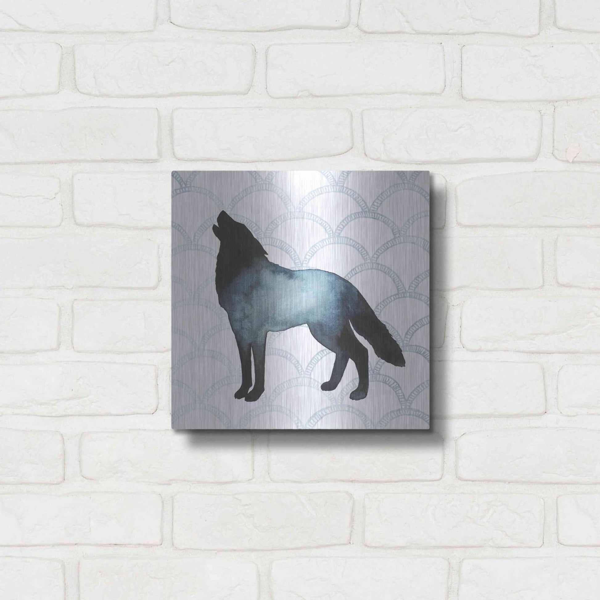 Luxe Metal Art 'Animal Silhouettes V' by Grace Popp, Metal Wall Art,12x12