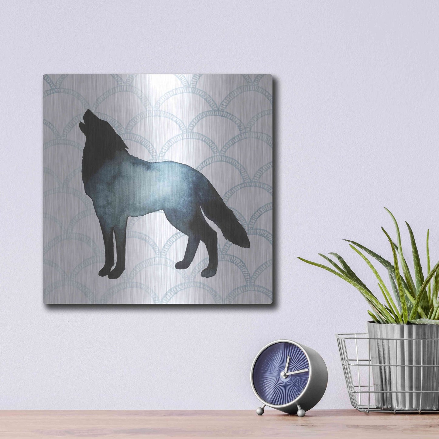 Luxe Metal Art 'Animal Silhouettes V' by Grace Popp, Metal Wall Art,12x12