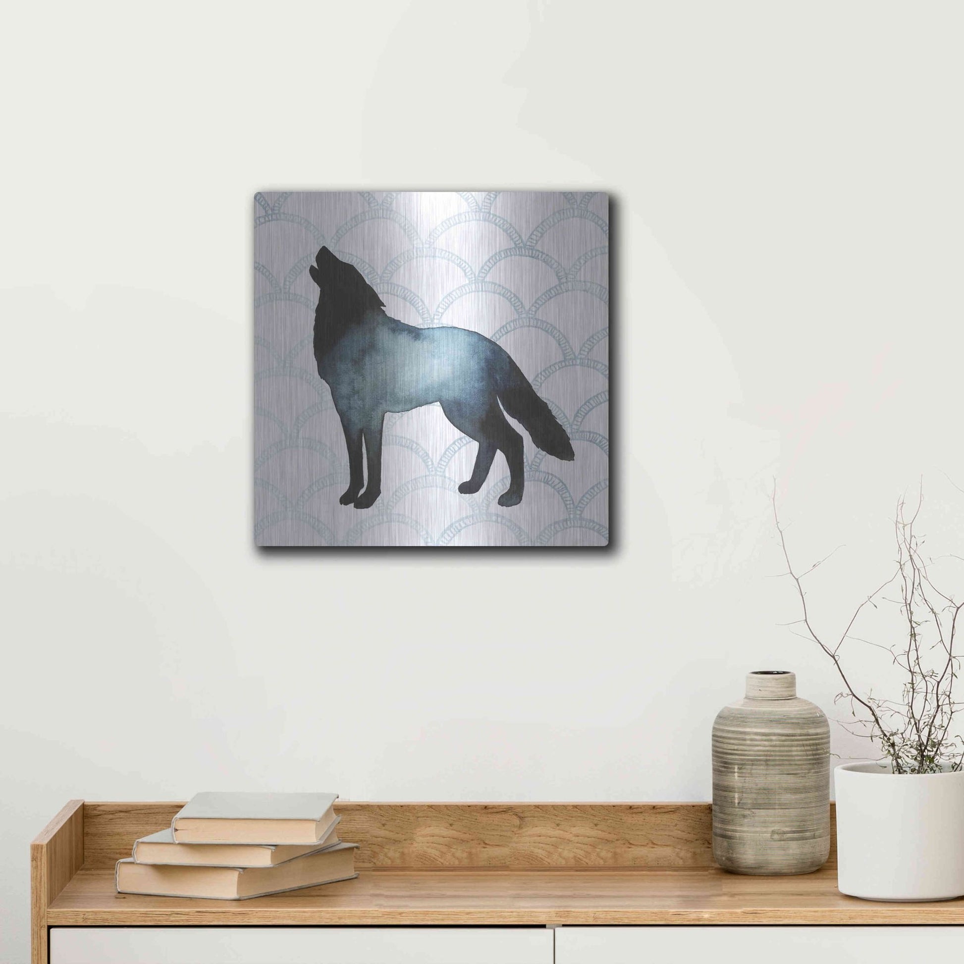 Luxe Metal Art 'Animal Silhouettes V' by Grace Popp, Metal Wall Art,12x12