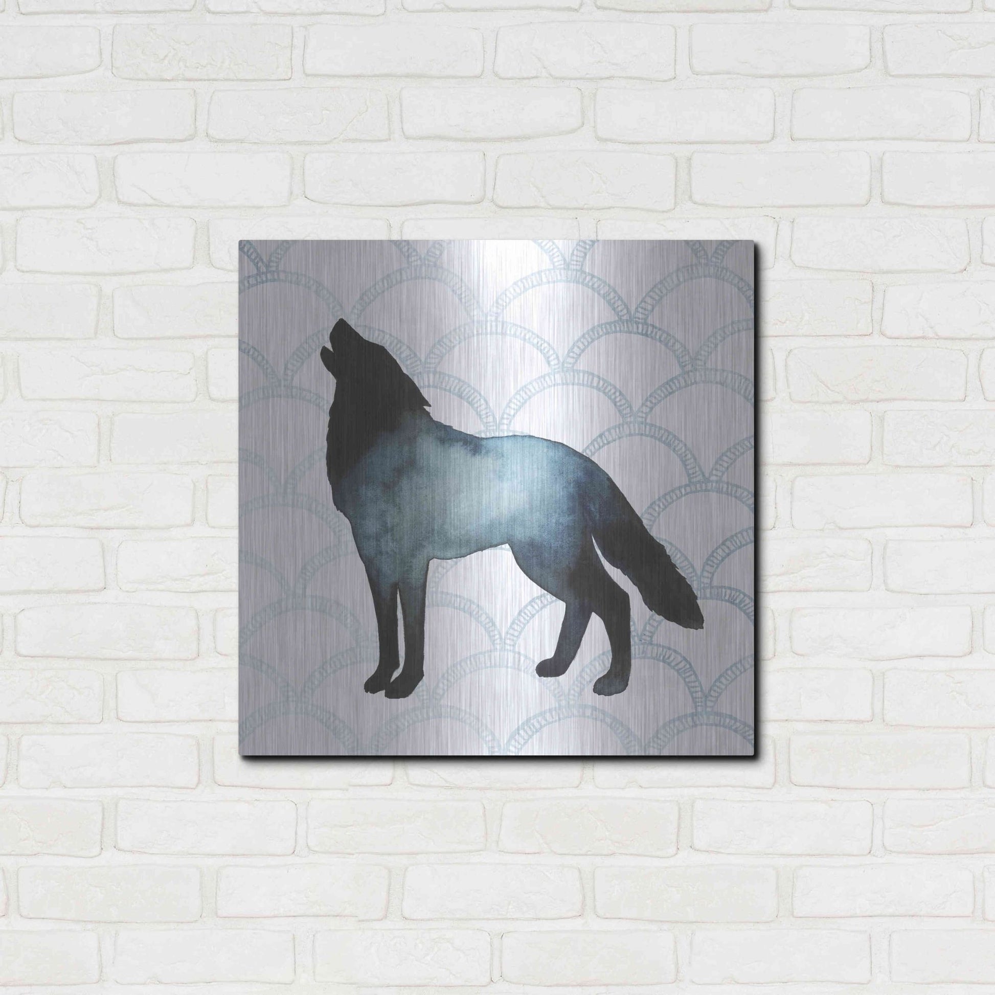 Luxe Metal Art 'Animal Silhouettes V' by Grace Popp, Metal Wall Art,24x24