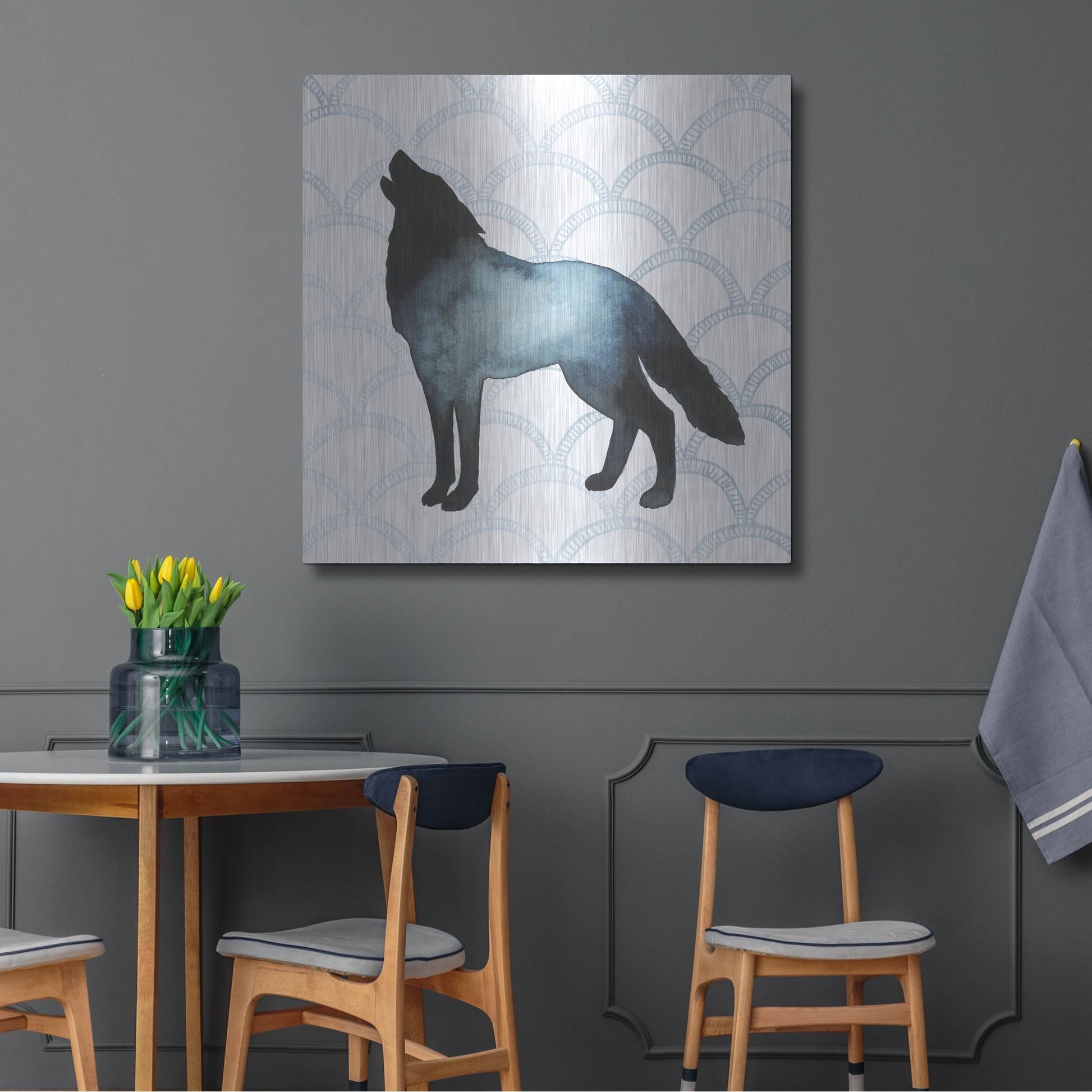 Luxe Metal Art 'Animal Silhouettes V' by Grace Popp, Metal Wall Art,36x36