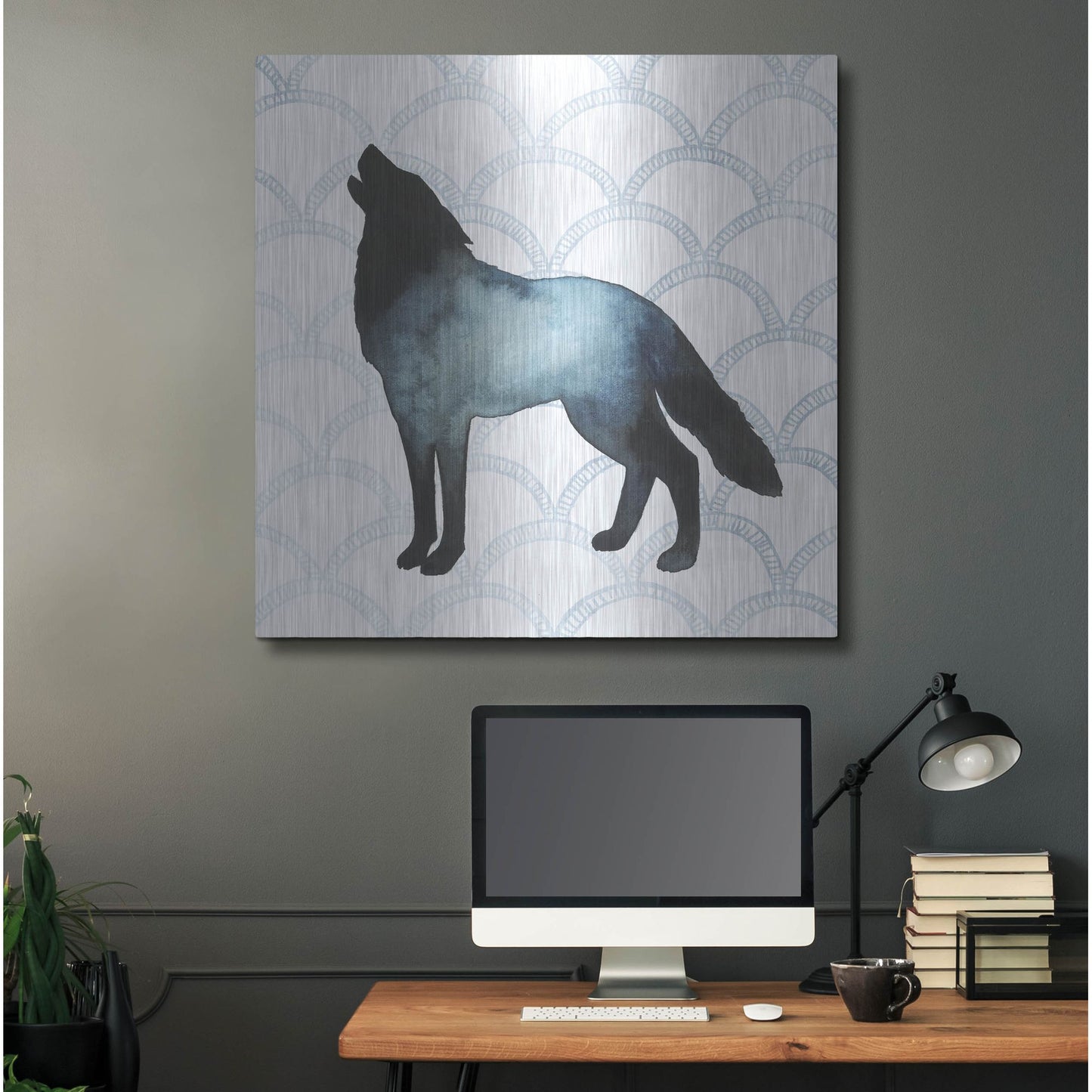 Luxe Metal Art 'Animal Silhouettes V' by Grace Popp, Metal Wall Art,36x36