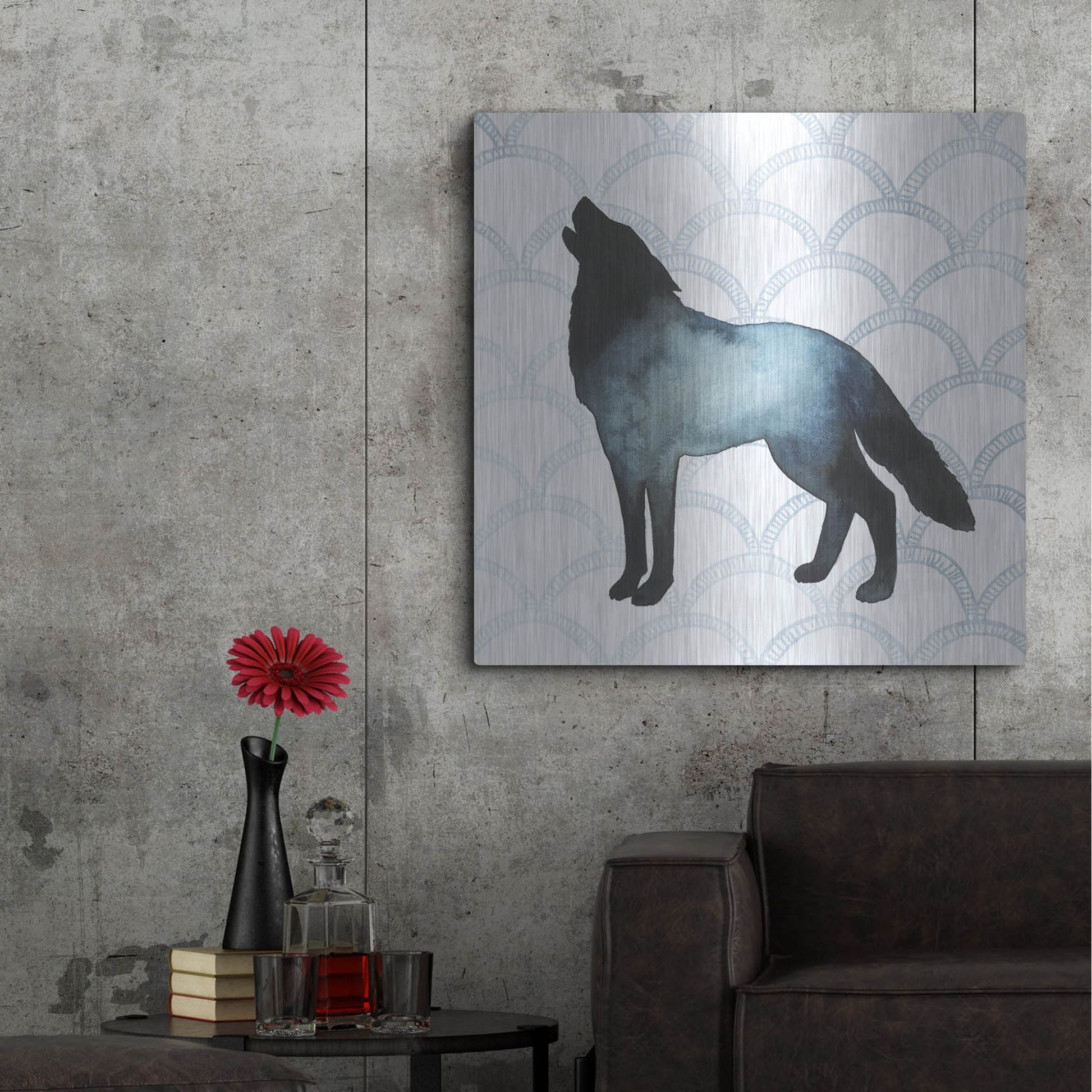 Luxe Metal Art 'Animal Silhouettes V' by Grace Popp, Metal Wall Art,36x36