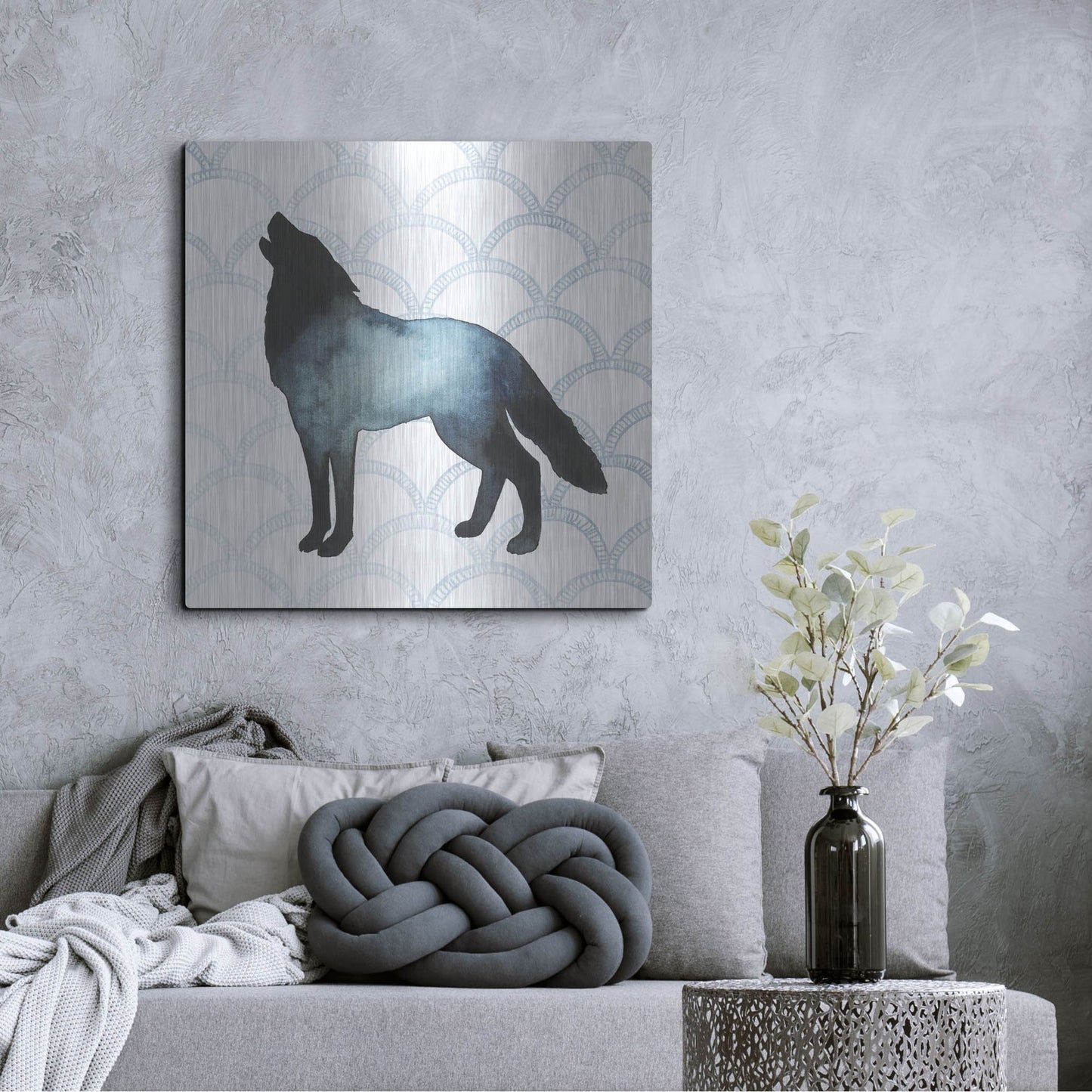 Luxe Metal Art 'Animal Silhouettes V' by Grace Popp, Metal Wall Art,36x36