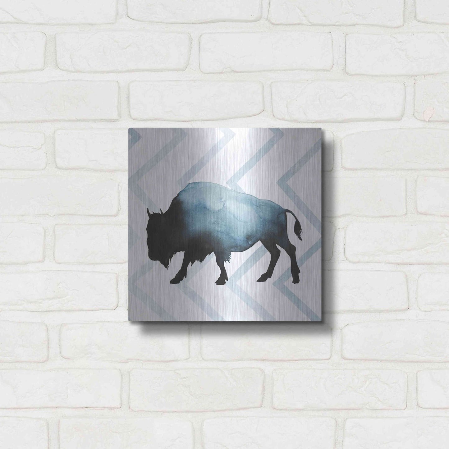 Luxe Metal Art 'Animal Silhouettes IV' by Grace Popp, Metal Wall Art,12x12