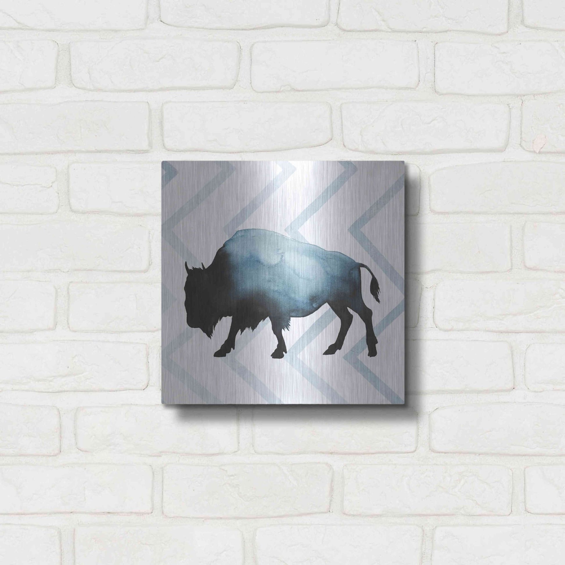 Luxe Metal Art 'Animal Silhouettes IV' by Grace Popp, Metal Wall Art,12x12