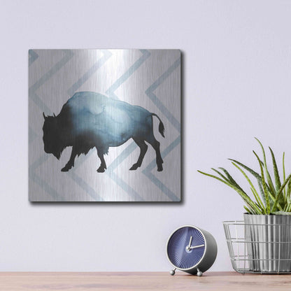 Luxe Metal Art 'Animal Silhouettes IV' by Grace Popp, Metal Wall Art,12x12