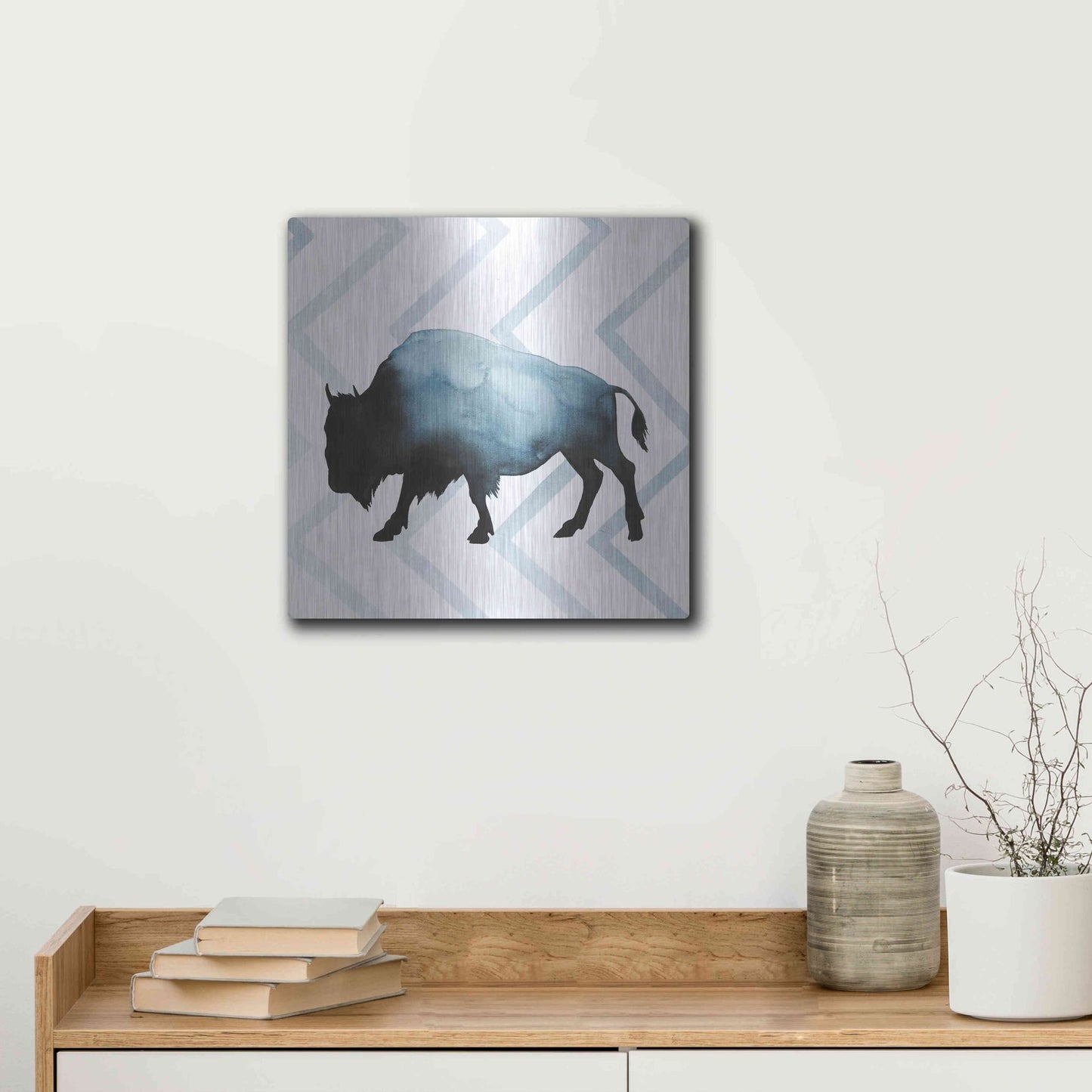 Luxe Metal Art 'Animal Silhouettes IV' by Grace Popp, Metal Wall Art,12x12