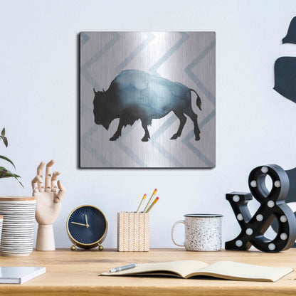 Luxe Metal Art 'Animal Silhouettes IV' by Grace Popp, Metal Wall Art,12x12