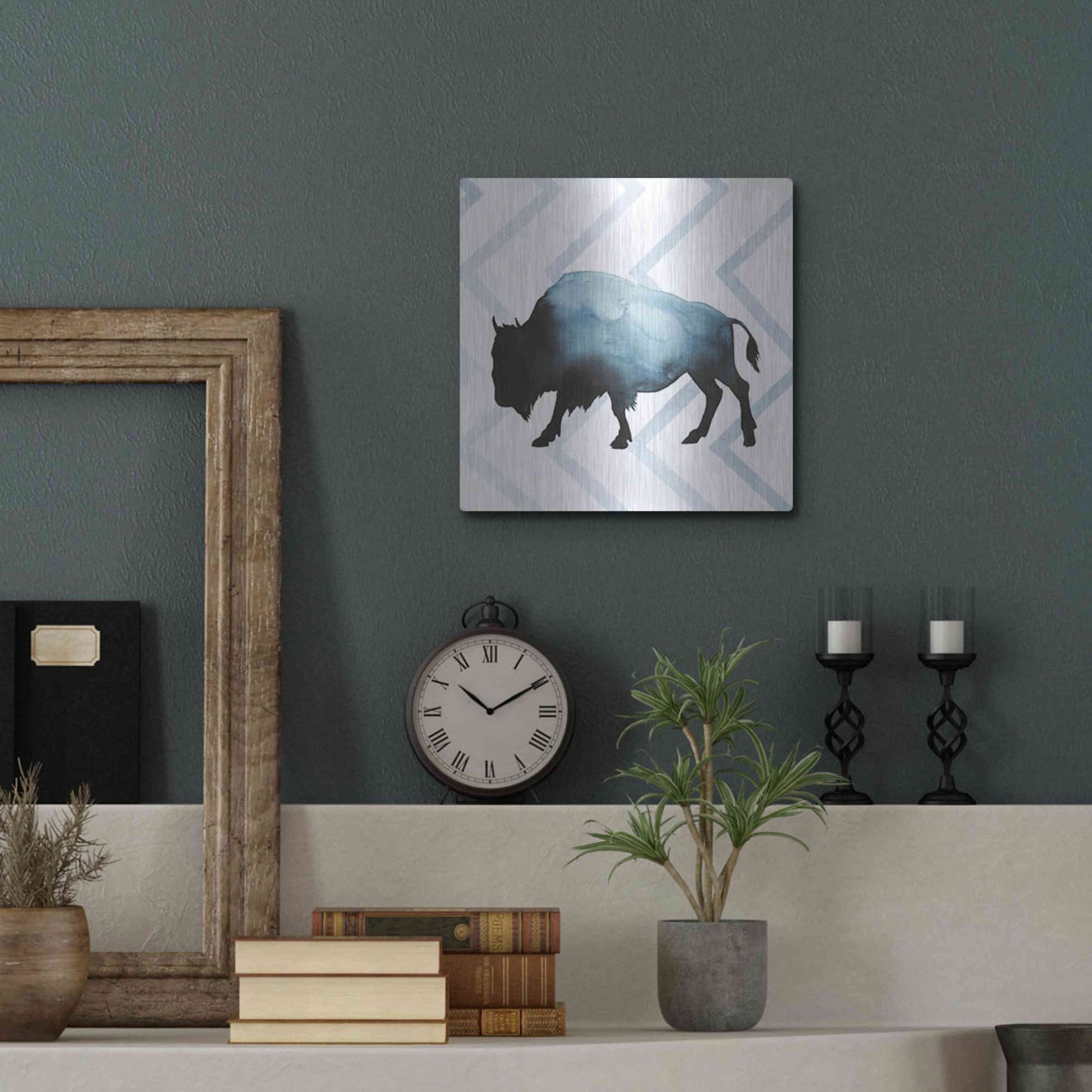 Luxe Metal Art 'Animal Silhouettes IV' by Grace Popp, Metal Wall Art,12x12