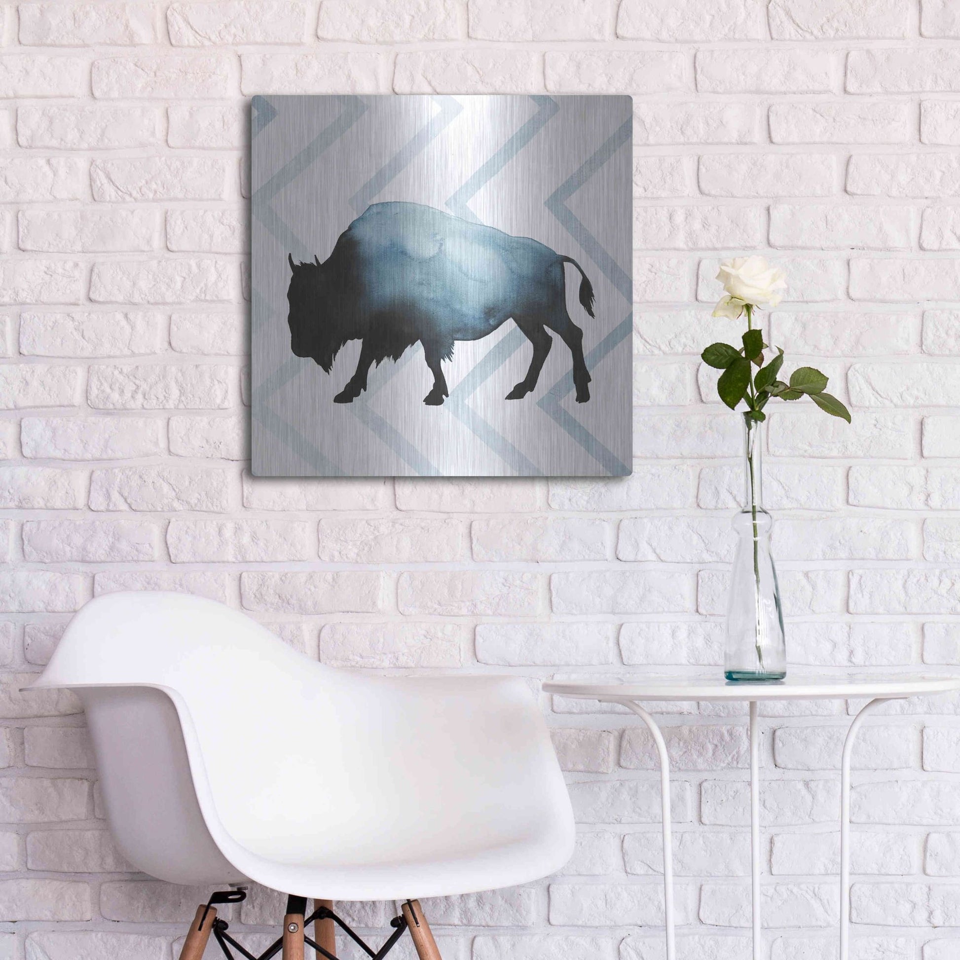 Luxe Metal Art 'Animal Silhouettes IV' by Grace Popp, Metal Wall Art,24x24