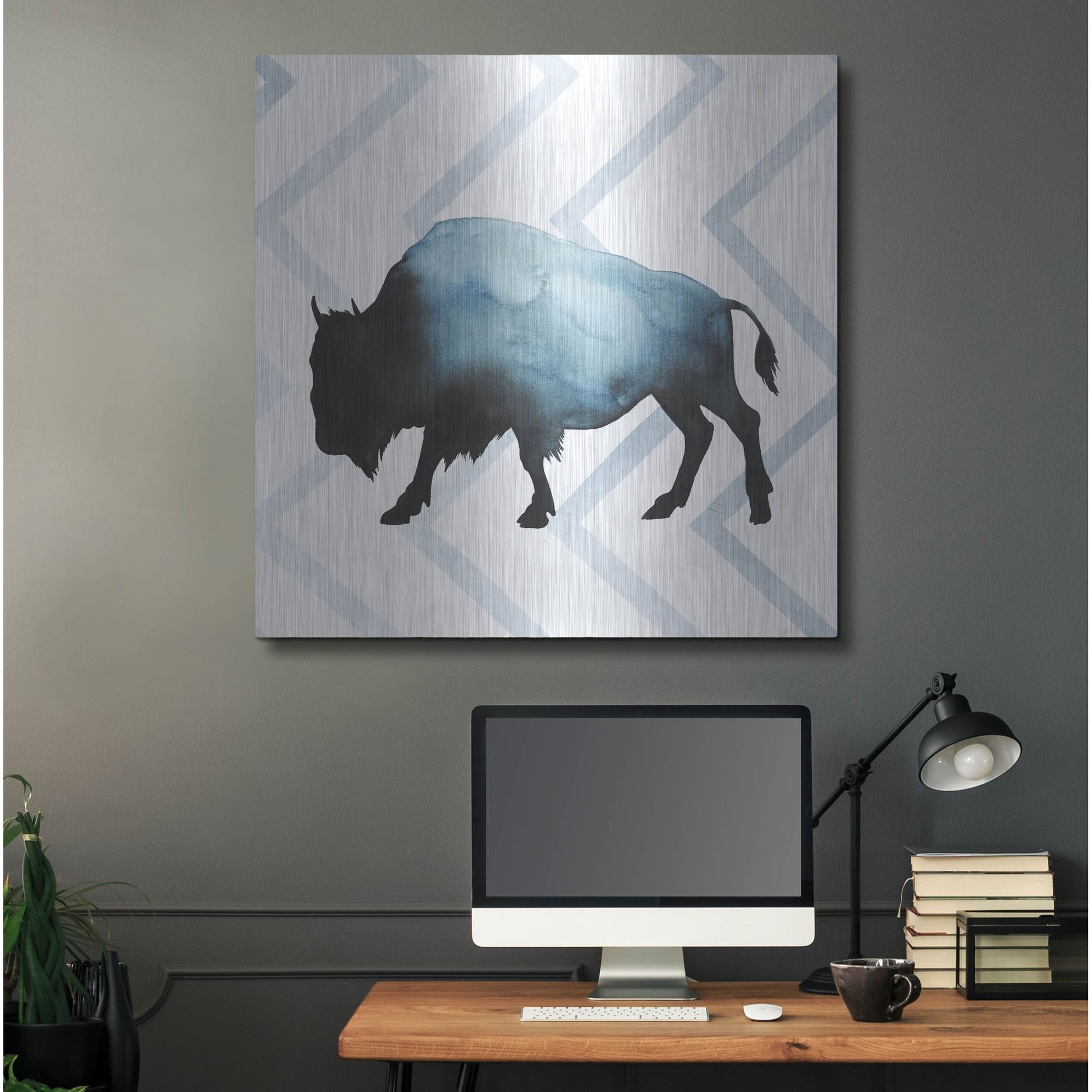Luxe Metal Art 'Animal Silhouettes IV' by Grace Popp, Metal Wall Art,36x36