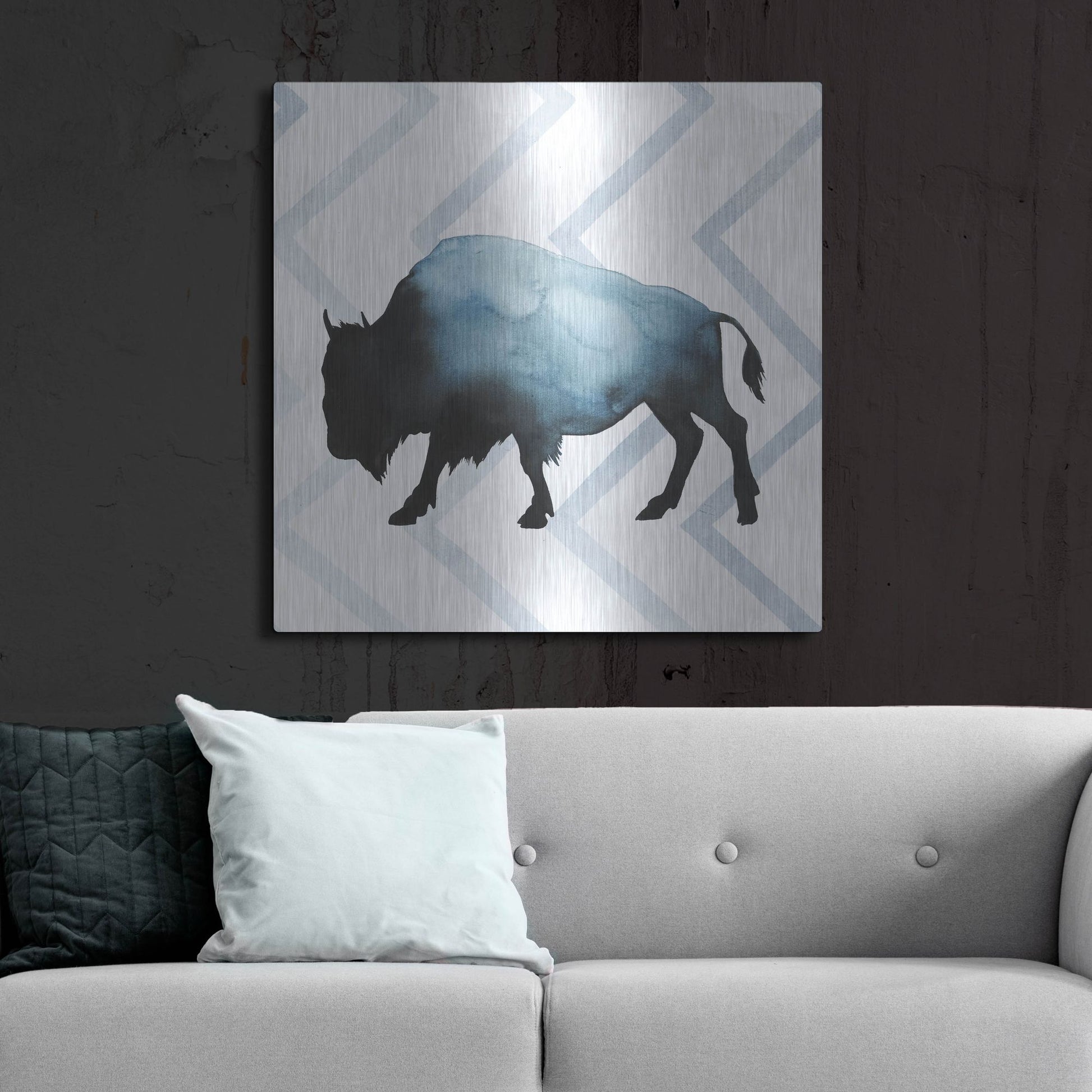 Luxe Metal Art 'Animal Silhouettes IV' by Grace Popp, Metal Wall Art,36x36