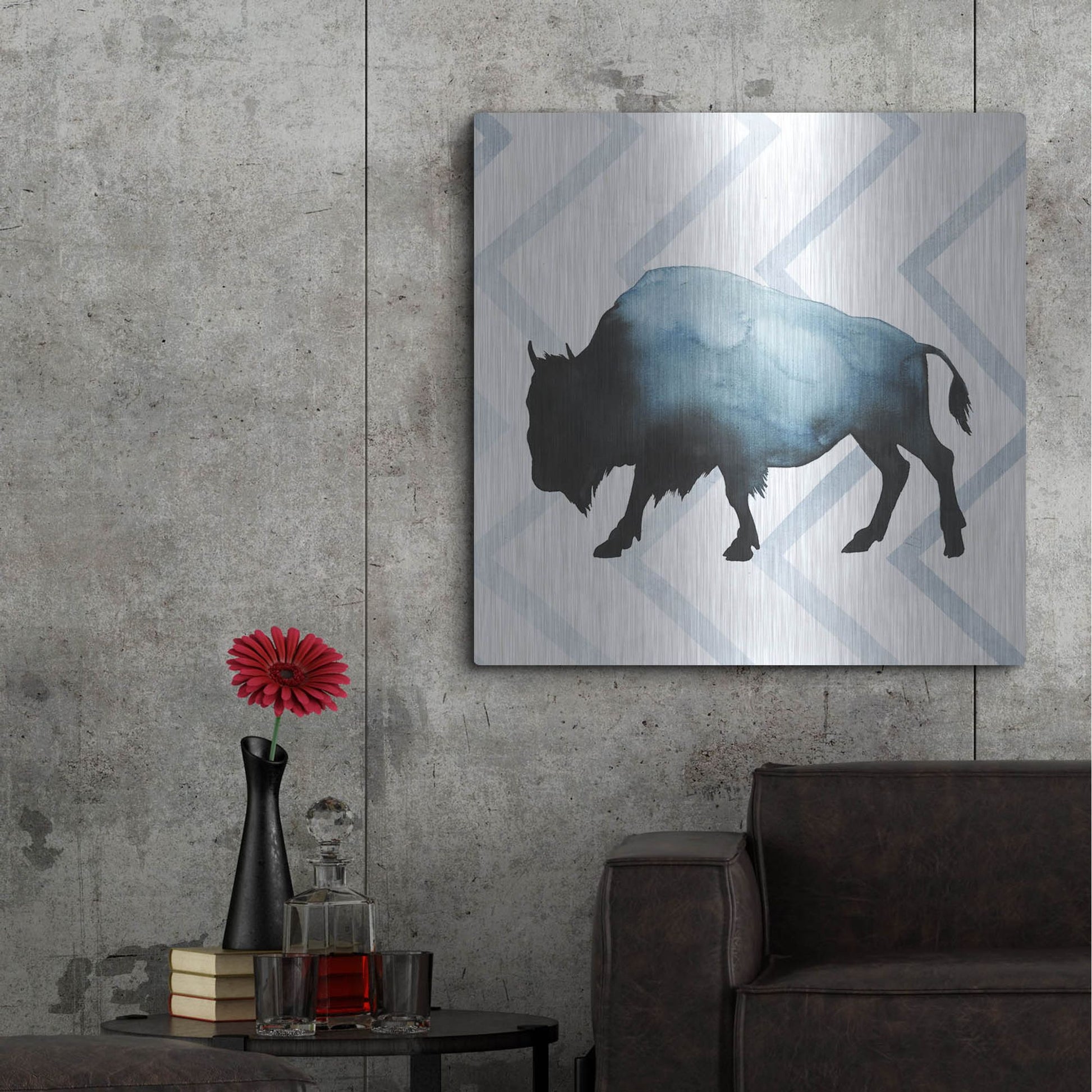 Luxe Metal Art 'Animal Silhouettes IV' by Grace Popp, Metal Wall Art,36x36