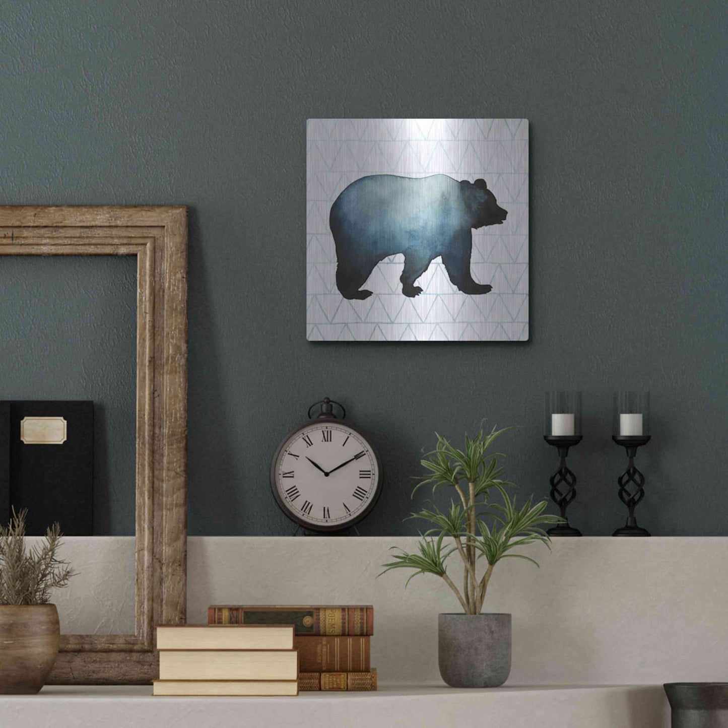 Luxe Metal Art 'Animal Silhouettes I' by Grace Popp, Metal Wall Art,12x12