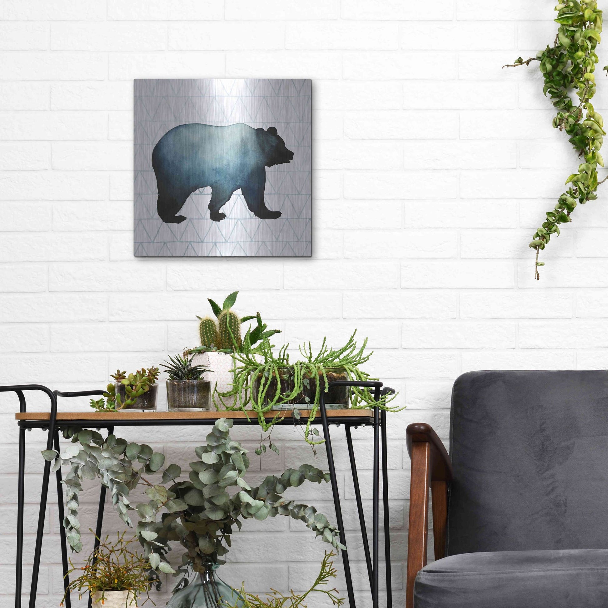 Luxe Metal Art 'Animal Silhouettes I' by Grace Popp, Metal Wall Art,12x12