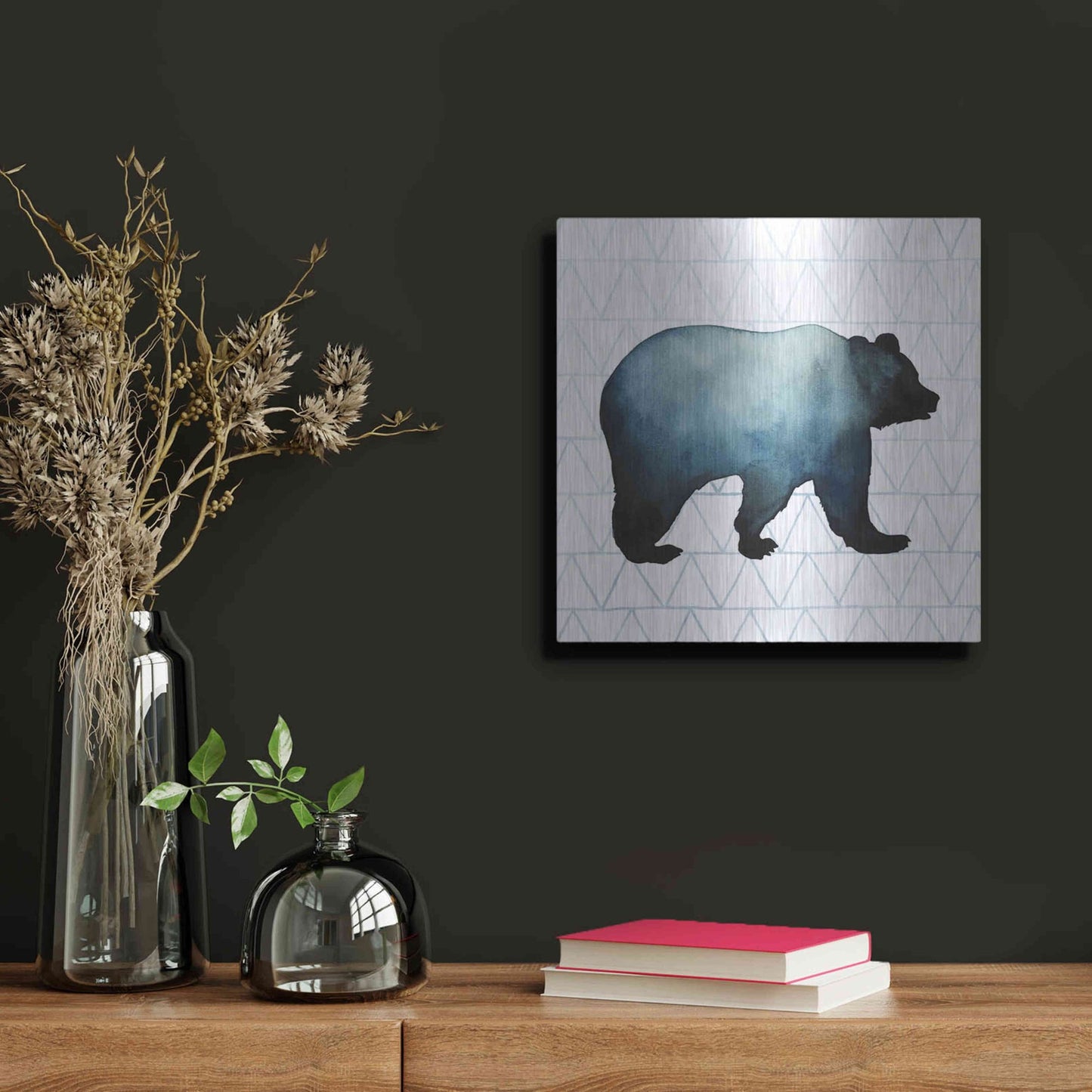 Luxe Metal Art 'Animal Silhouettes I' by Grace Popp, Metal Wall Art,12x12