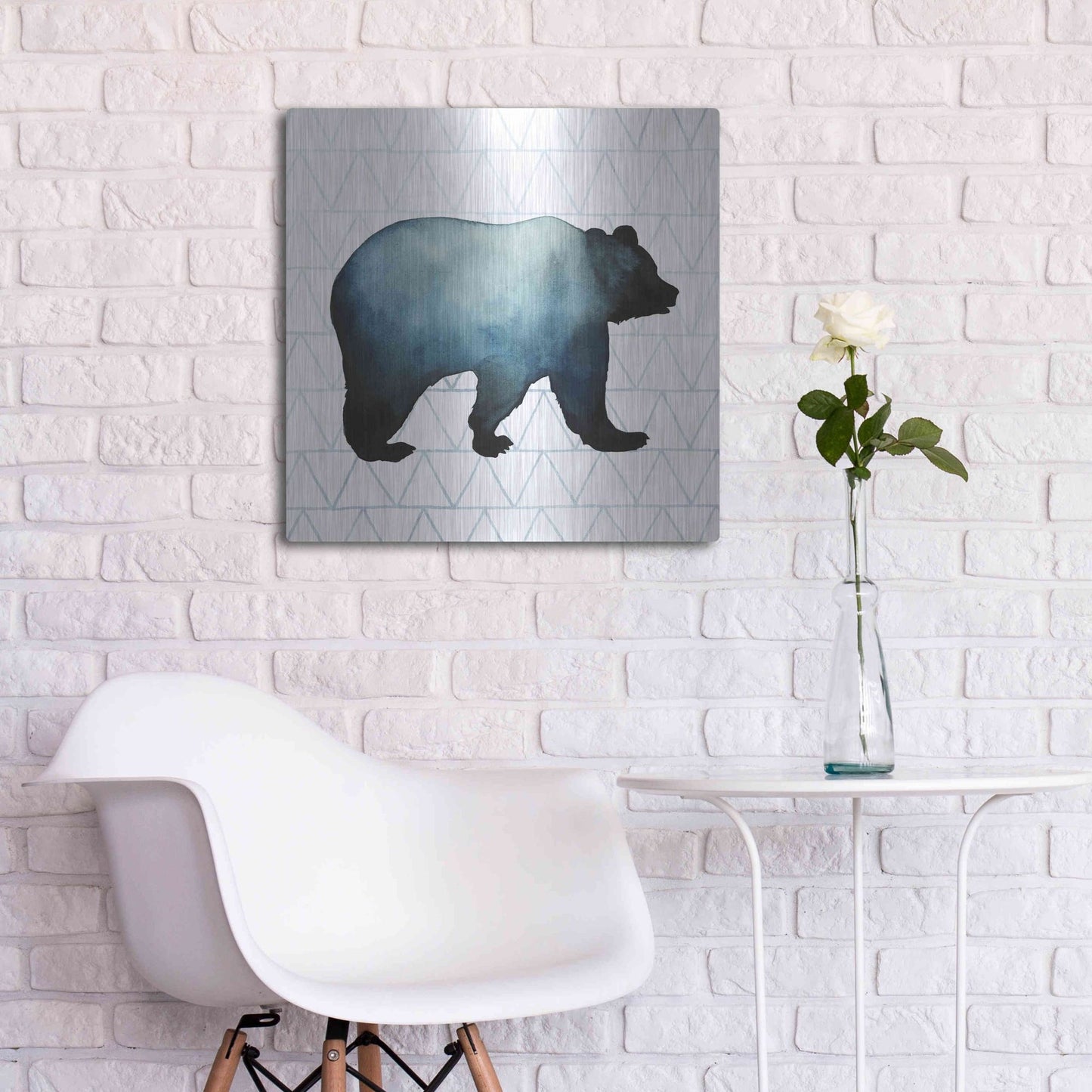 Luxe Metal Art 'Animal Silhouettes I' by Grace Popp, Metal Wall Art,24x24