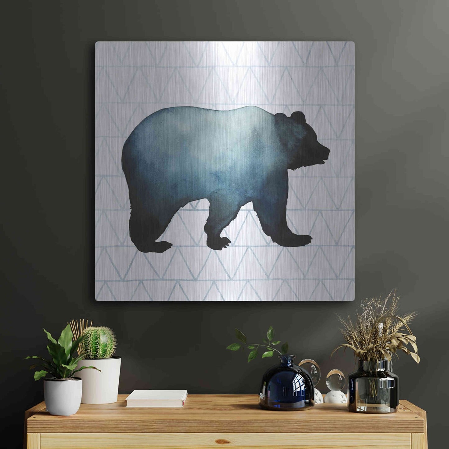 Luxe Metal Art 'Animal Silhouettes I' by Grace Popp, Metal Wall Art,24x24